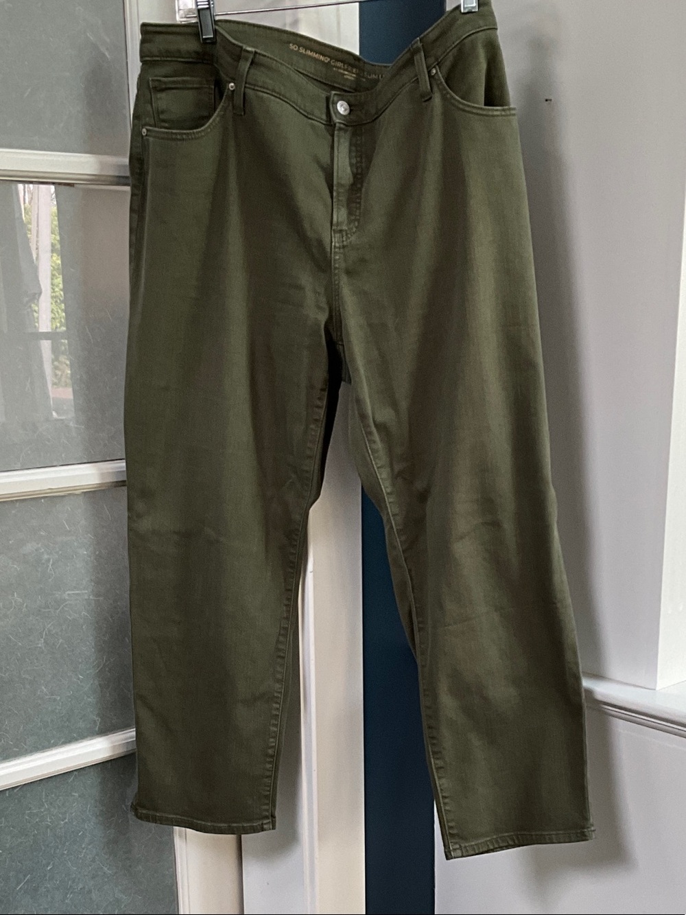 Chico's Women’s Olive Utility Relaxed Jeans